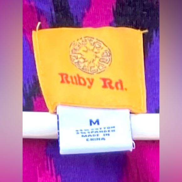 Ruby Red Triangular Designed Top, Size Medium - Picture 1 of 3